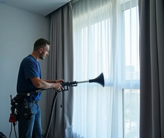 Professional commercial curtain cleaning process equipment Matty Curtain Cleaning arndell-park-nsw