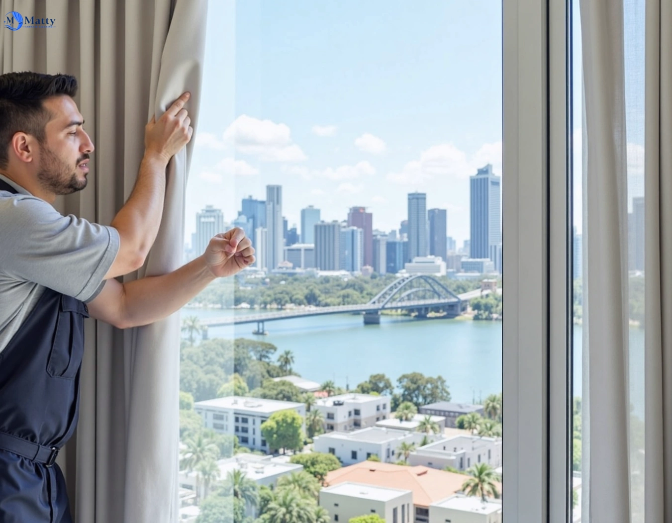 Professional curtain steam cleaning service arndell-park-nsw QLD by Matty Curtain Cleaning