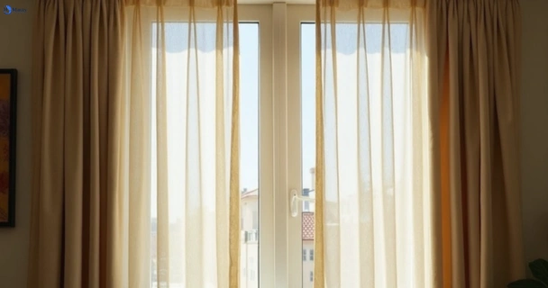Dusty and dull curtains in arndell-park-nsw before steam cleaning